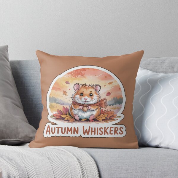 Item preview, Autumn Whiskers – Cute Hamster Fall Sticker in Watercolor Style designed and sold by Nuist25.