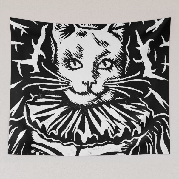 Item preview, Ferocious Grace – Gothic Cat Princess Print designed and sold by SebasColD.