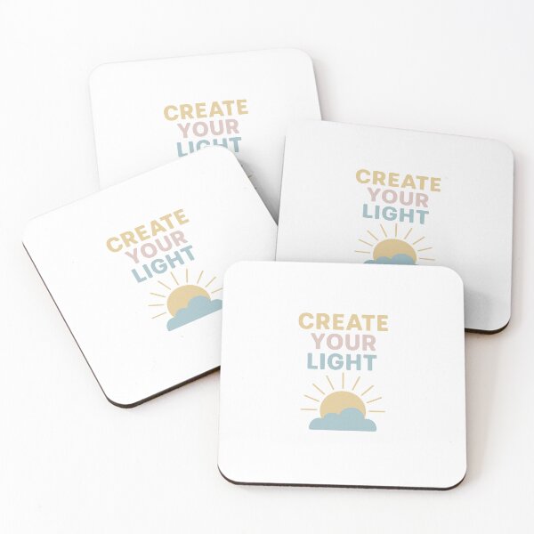 Item preview, Create Your Light – Minimalist Pastel Motivational Design designed and sold by Bua.