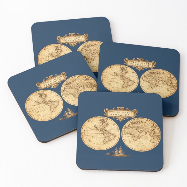 Item preview, Antique World Map 1570 - Old Nautical & Explorer Design designed and sold by Dakson Design - Fantasy Art.