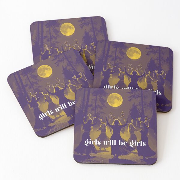 Item preview, Girls Will Be Girls - witch circle ladies night in the woods designed and sold by RabbitHoleThings.