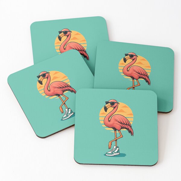 Item preview, Flamingo in Sneakers - Retro Sunset Attitude designed and sold by Myra365Art.
