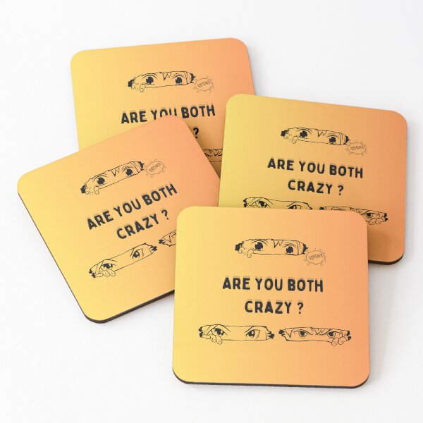 Item preview, “Are You Both Crazy?” – Anime Peeking Eyes Design designed and sold by KomoFrames.