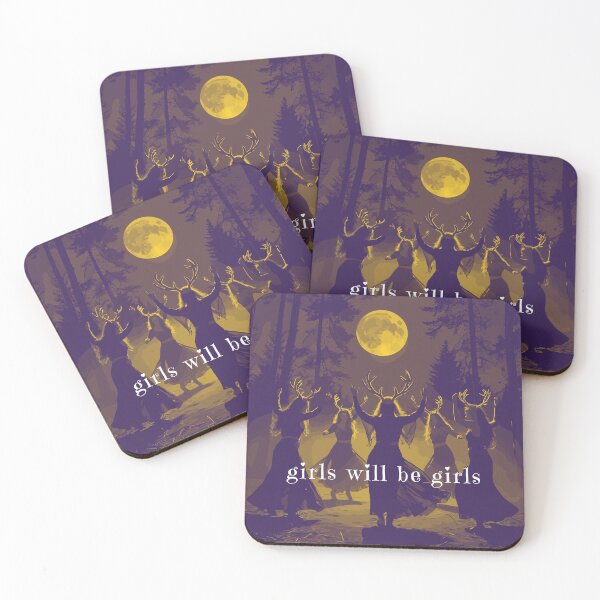 Item preview, Girls Will Be Girls - full moon witch circle ladies night in the woods designed and sold by RabbitHoleThings.