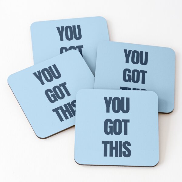 Item preview, You Got This – Calm Navy on Sky Blue Motivational Typography designed and sold by thoratsdesign.