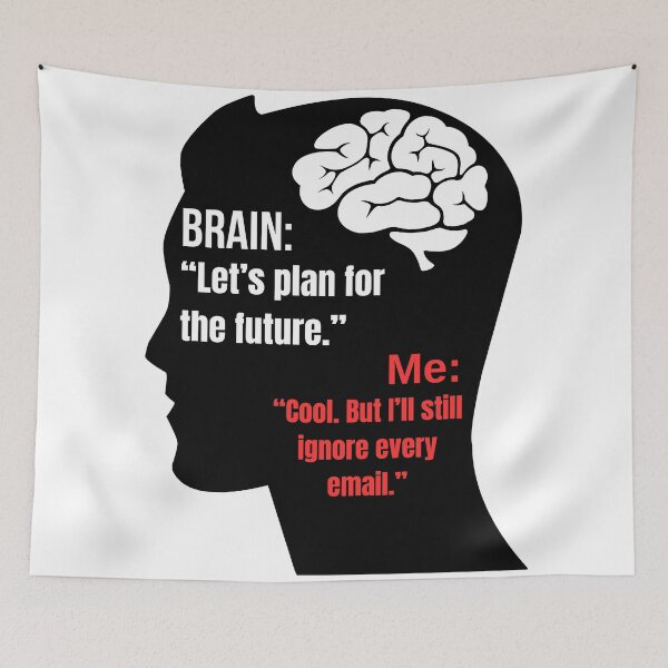 Item preview, Brain vs Me – Future Plans & Ignored Emails designed and sold by Teenomix.