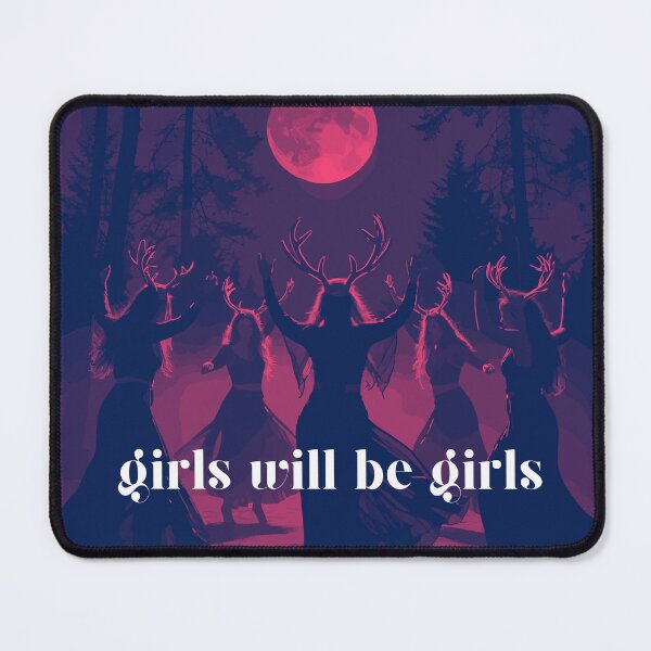 Item preview, Girls Will Be Girls - full moon witch circle ladies night in woods red designed and sold by RabbitHoleThings.