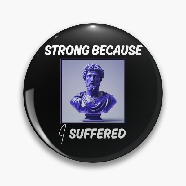 Item preview, Strong Because I Suffered - Marcus Aurelius Blue Tanzanite Crystal Stoic Sculpture designed and sold by LexaArtworks.