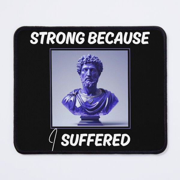 Item preview, Strong Because I Suffered - Marcus Aurelius Blue Tanzanite Crystal Stoic Sculpture designed and sold by LexaArtworks.