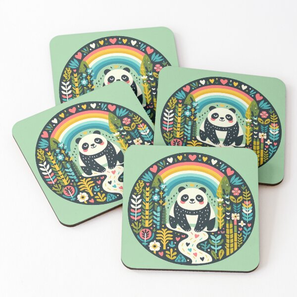 Item preview, Giant Panda - Hope for Wildlife Scandinavian Folk Art by heidiannemorris © designed and sold by FOLK ART FUSION by heidiannemorris.
