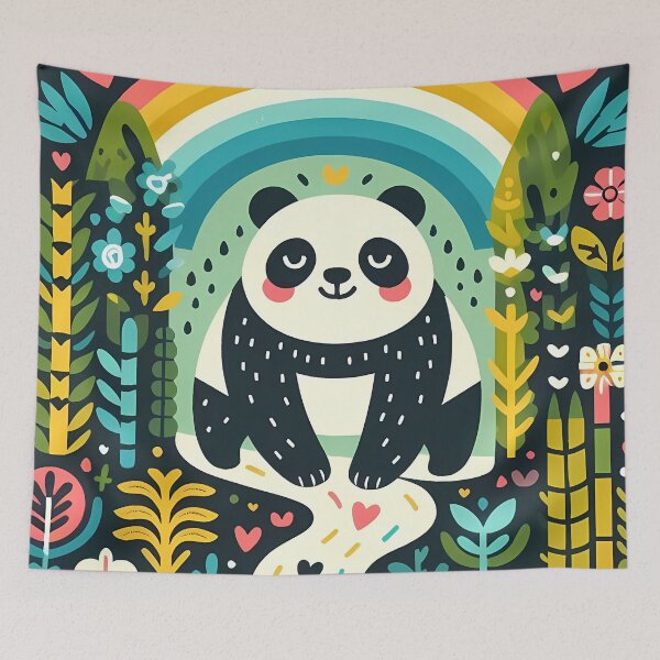 Item preview, Giant Panda - Hope for Wildlife Scandinavian Folk Art by heidiannemorris © designed and sold by FOLK ART FUSION by heidiannemorris.