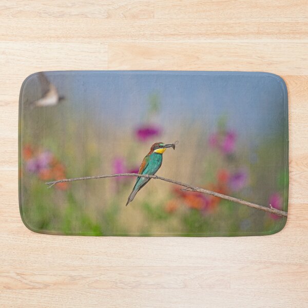Item preview, European Bee-Eater with Prey – Colorful Bird Nature Photography designed and sold by Cole's Design.