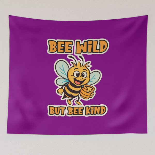 Item preview, Be Wild But Bee Kind – Cute Bee Illustration, Positive Quote, Eco-Friendly Design designed and sold by Adelberton.