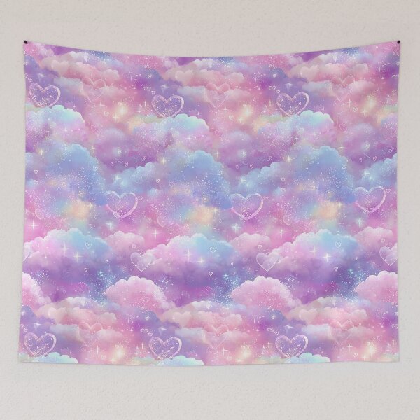 Item preview, Pastel Galaxy Dreams – Sparkly Heart Cloud Aesthetic designed and sold by anonxmiss.