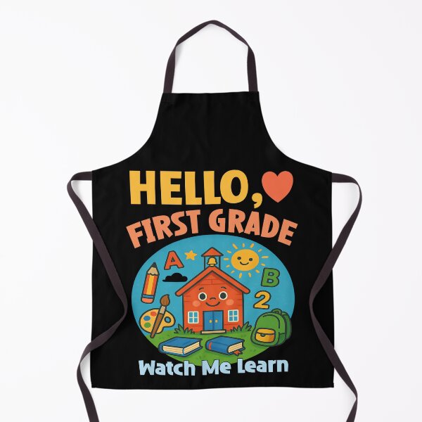 Item preview, HELLO FIRST GRADE WATCH ME LEARN happy kids starting their education journey in this autumn designed and sold by Jt41.