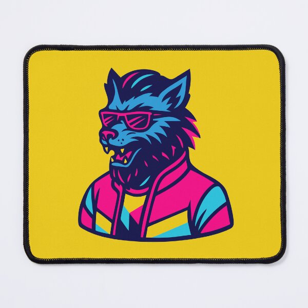 Item preview, Retro 80s Neon Werewolf designed and sold by Oh, the HORROR!.