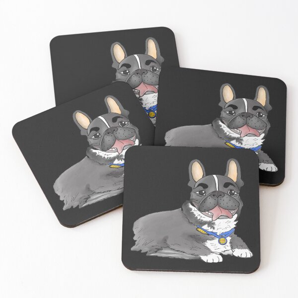 Item preview, cute & frisky Frenchie, French Bulldog, playful, black & white, happy designed and sold by BCessar.