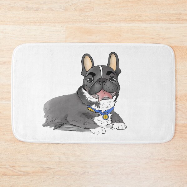 Item preview, cute & frisky Frenchie, French Bulldog, playful, black & white, happy designed and sold by BCessar.