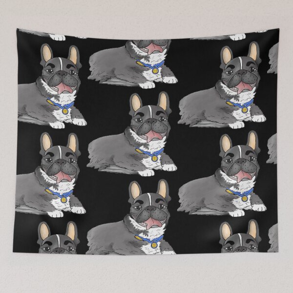Item preview, cute & frisky Frenchie, French Bulldog, playful, black & white, happy designed and sold by BCessar.