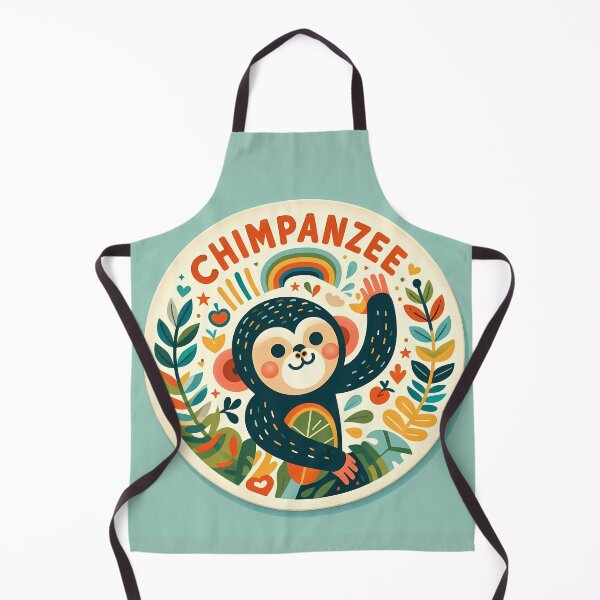 Item preview, Chimpanzee - Hope for Wildlife Scandinavian Folk Art by heidiannemorris © designed and sold by FOLK ART FUSION by heidiannemorris.