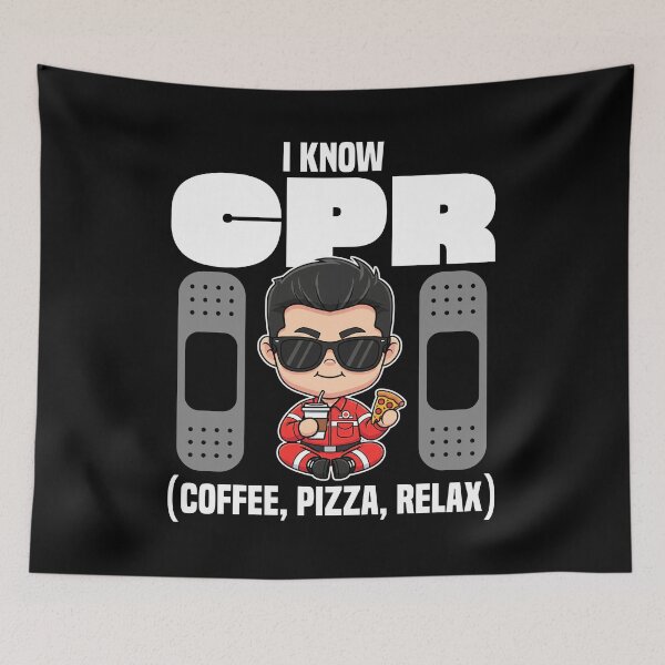 Item preview, I KNOW CPR (COFFEE, PIZZA, RELAX) - PARAMEDIC designed and sold by KEF Custom.
