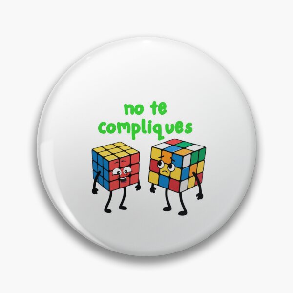 Item preview,  Brain Teaser- Funny Rubik’s Cube Design – “No Te Compliques” Motivational Puzzle Art designed and sold by wellie-chic.