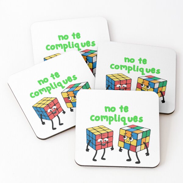 Item preview,  Brain Teaser- Funny Rubik’s Cube Design – “No Te Compliques” Motivational Puzzle Art designed and sold by wellie-chic.