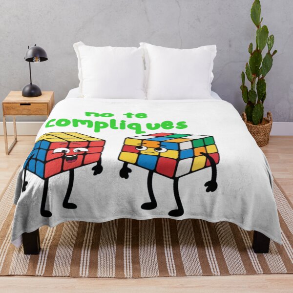 Item preview, Brain Teaser- Funny Rubik’s Cube Design – “No Te Compliques” Motivational Puzzle Art designed and sold by wellie-chic.