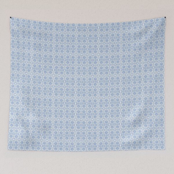 Item preview, Baby Blue Spanish Portuguese Tile Pattern designed and sold by Maussa Ivimas.