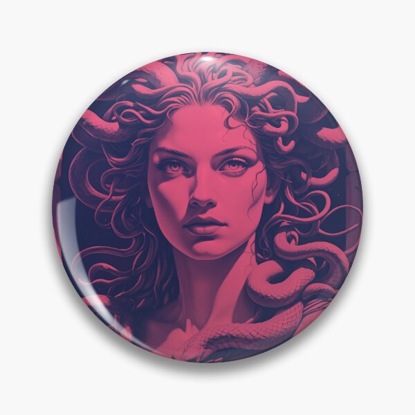 Item preview, Medusa - Wrongfully Punished Beauty Cursed With Snake Hair Red designed and sold by RabbitHoleThings.