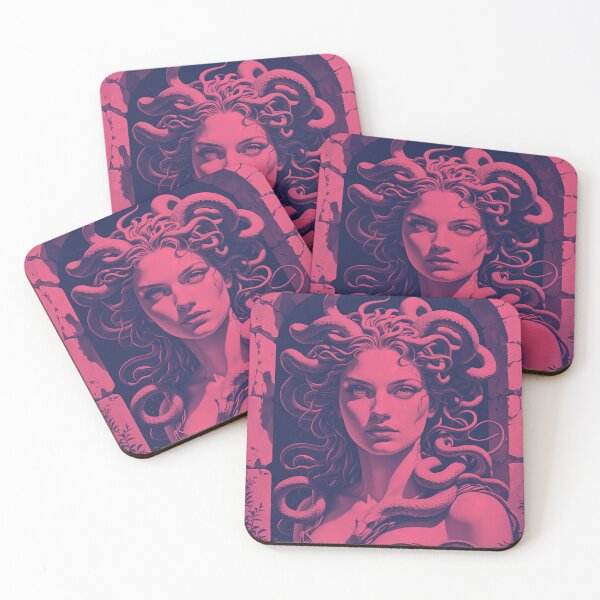 Item preview, Medusa - Wrongfully Punished Beauty Cursed With Snake Hair Red designed and sold by RabbitHoleThings.