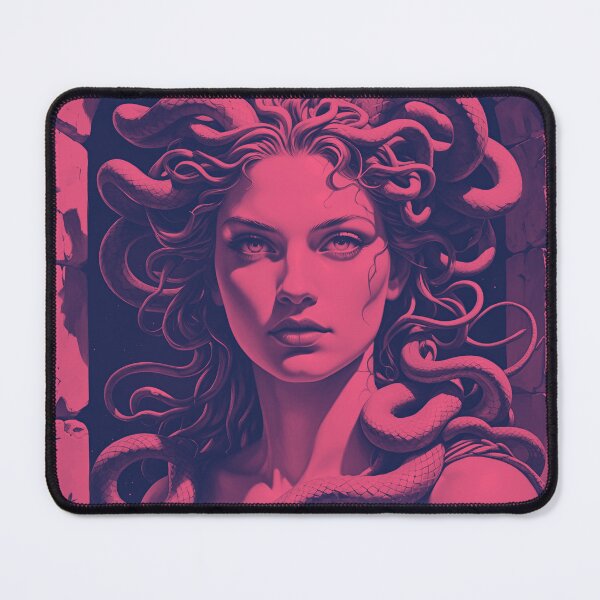 Item preview, Medusa - Wrongfully Punished Beauty Cursed With Snake Hair Red designed and sold by RabbitHoleThings.
