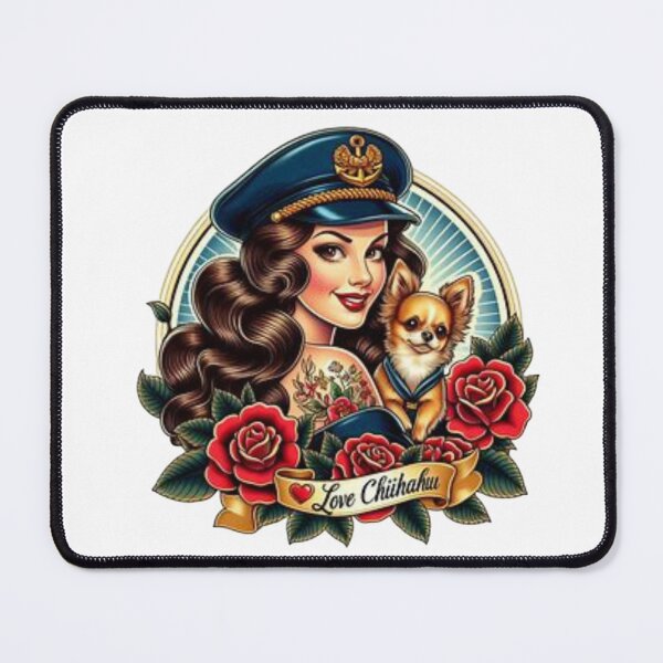 Item preview, Floral Admiral & Bowtie Chihuahua designed and sold by Iuqiune.