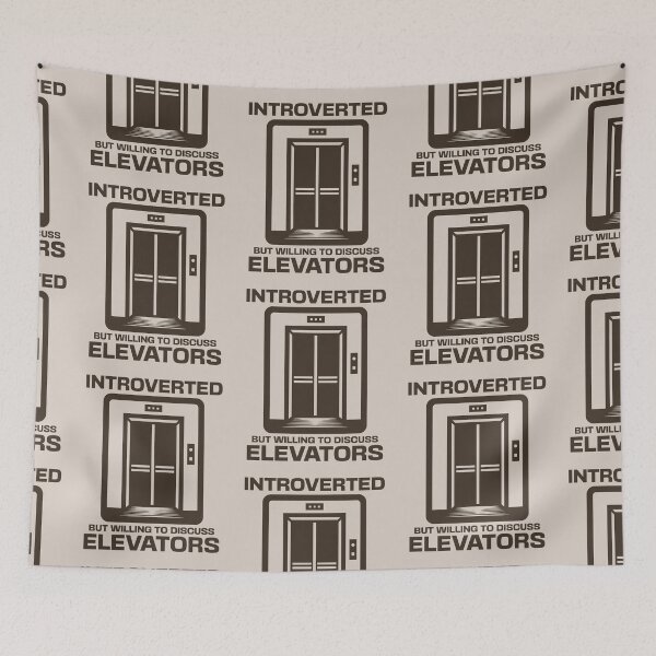 Item preview, Introverted But Willing To Discuss Elevators Funny Introvert Elevator Lover designed and sold by KLArtzStore.