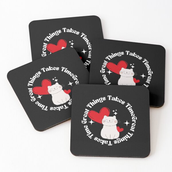 Item preview, Great things take time cute cat design designed and sold by WarriorsArmour.