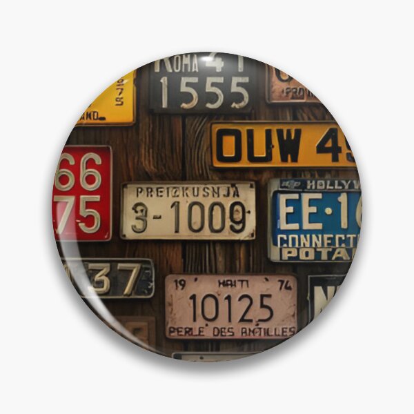 Aperçu de l'œuvre Collage de plaques d'immatriculation vintage, voyage rétro créée et vendue par thundergearshop.