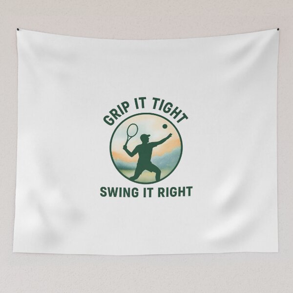 Item preview, Grip It Tight - Swing It Right - Tennis designed and sold by inkNext.