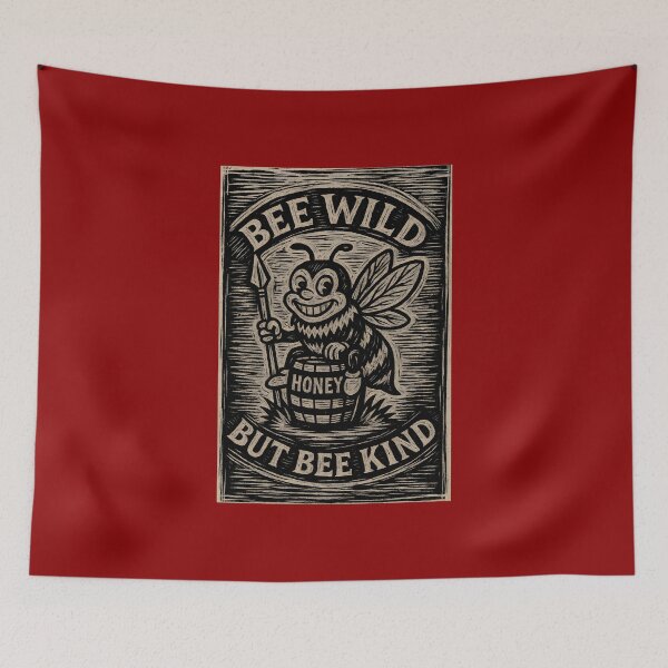 Item preview, Be Wild but Bee Kind – Cute Bee Illustration, Positive Quote, Eco-Friendly Design designed and sold by Adelberton.