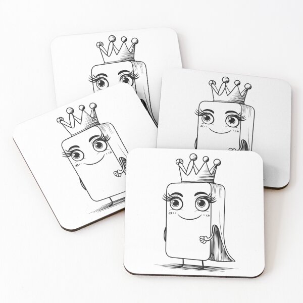 Item preview, Minimalist queen t-shirt, character with crown and cape | simple lines | powerful design with subtle humor designed and sold by StormArte.