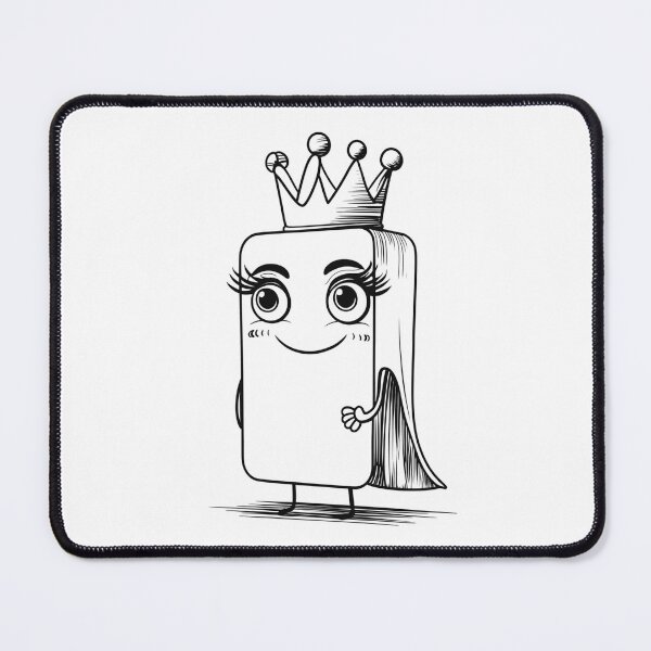 Item preview, Minimalist queen t-shirt, character with crown and cape | simple lines | powerful design with subtle humor designed and sold by StormArte.