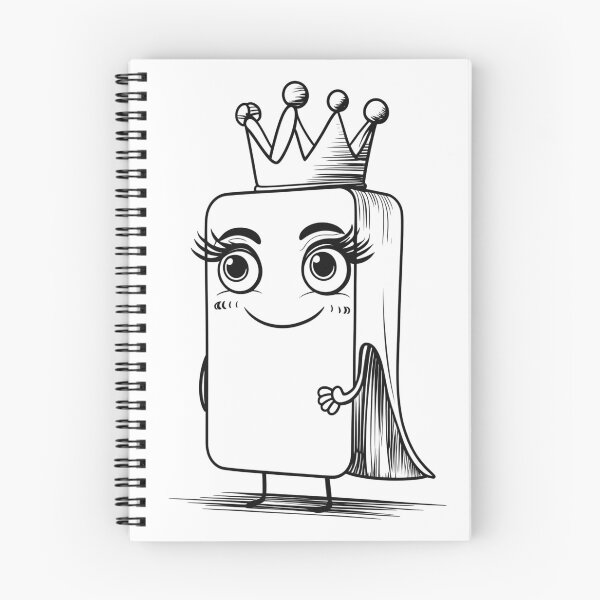 Item preview, Minimalist queen t-shirt, character with crown and cape | simple lines | powerful design with subtle humor designed and sold by StormArte.