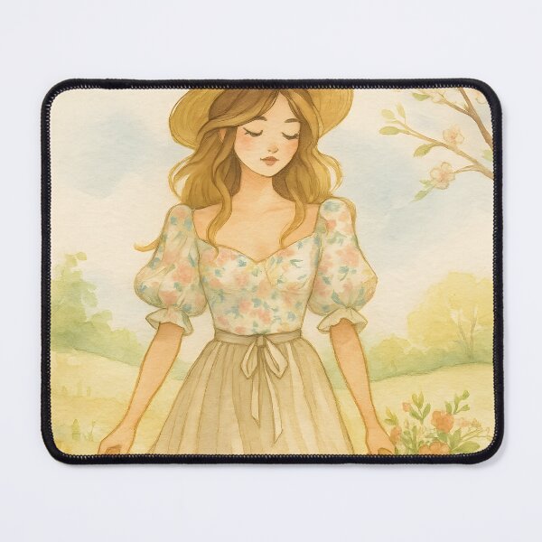 Item preview, Cottagecore Girl, Retro Nature Journal Kit, Flowers, Vintage, Leaves, Garden, Forest. designed and sold by Maussa Ivimas.