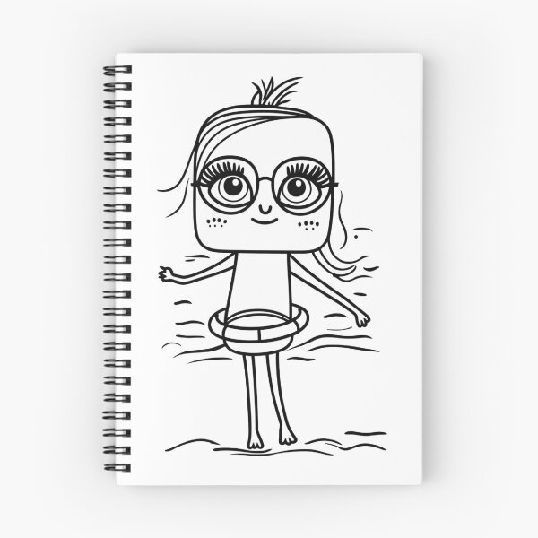 Item preview, Minimalist swimmer t-shirt, character with goggles and float | simple lines | fun gift for water lovers designed and sold by StormArte.