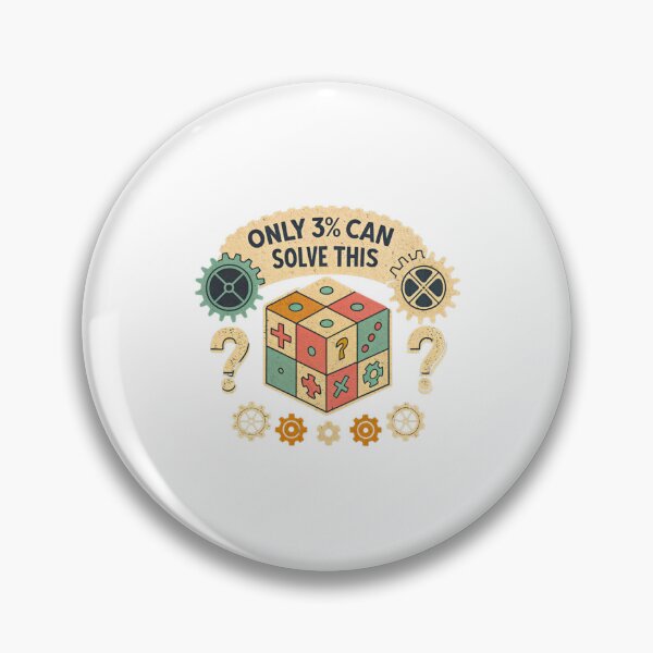 Item preview,  Brain Teaser-Only 3% Can Solve This – Brain Teaser Puzzle Cube Design for Smart Thinkers designed and sold by wellie-chic.