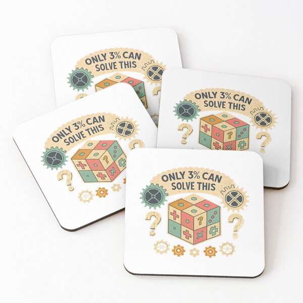 Item preview,  Brain Teaser-Only 3% Can Solve This – Brain Teaser Puzzle Cube Design for Smart Thinkers designed and sold by wellie-chic.
