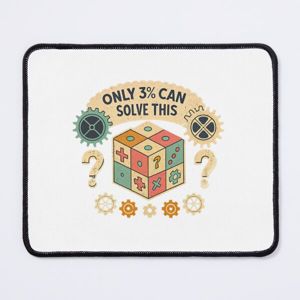Item preview,  Brain Teaser-Only 3% Can Solve This – Brain Teaser Puzzle Cube Design for Smart Thinkers designed and sold by wellie-chic.