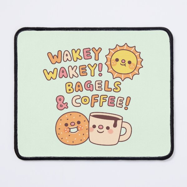 Item preview, Cute Wakey Wakey Bagels And Coffee And Sun designed and sold by rustydoodle.