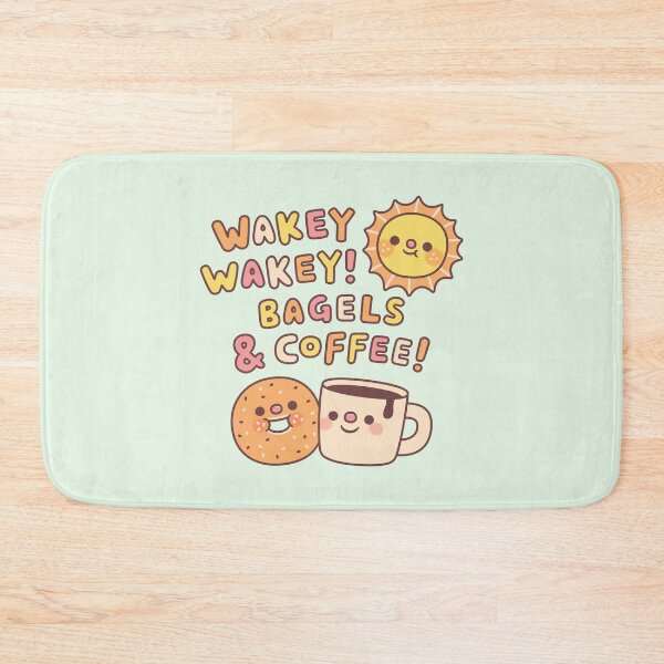 Item preview, Cute Wakey Wakey Bagels And Coffee And Sun designed and sold by rustydoodle.