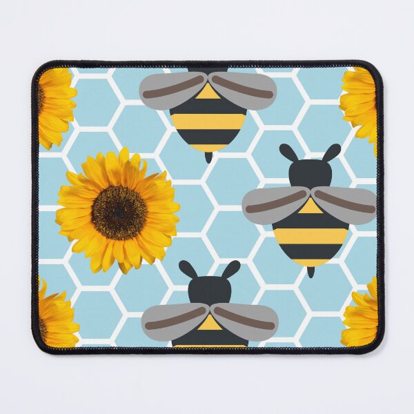 Item preview, Honeybees and Honeycomb with Sunflowers Pattern designed and sold by EmeraldeaArt.