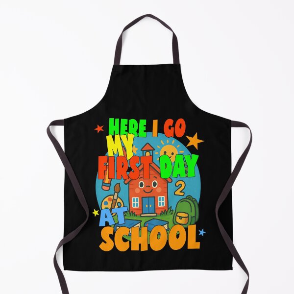 Item preview, HERE I GO MY FIRST DAY AT SCHOOL happy kids starting their school journey in this autumn designed and sold by Jt41.